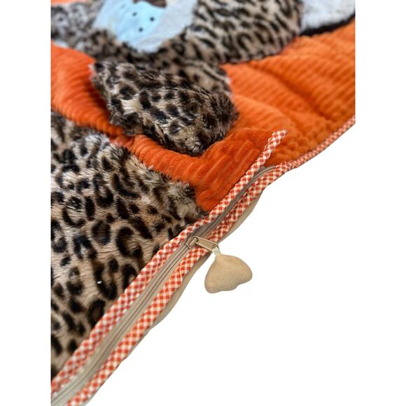 Cozy Leopard Sleep Sack, Soft Full Size Kids Sleeping Bag, EUC - Picture 4 of 7